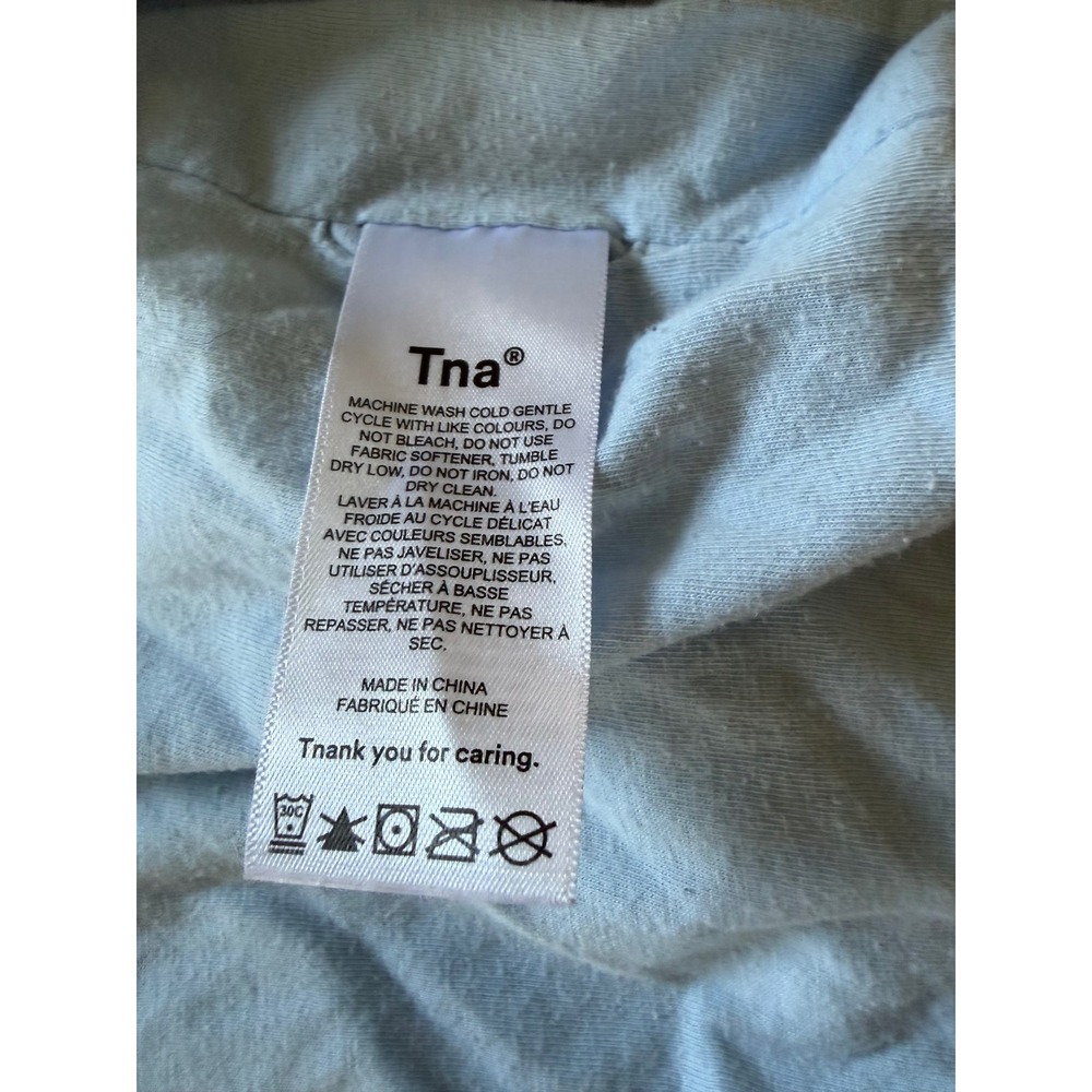 Tna Aritzia Baby Blue Grid Ripstop Insulated Coaches Jacket Womens XS 101125 - Picture 5 of 9